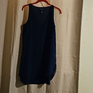 White house black market TUNIC tank  XS Navy
